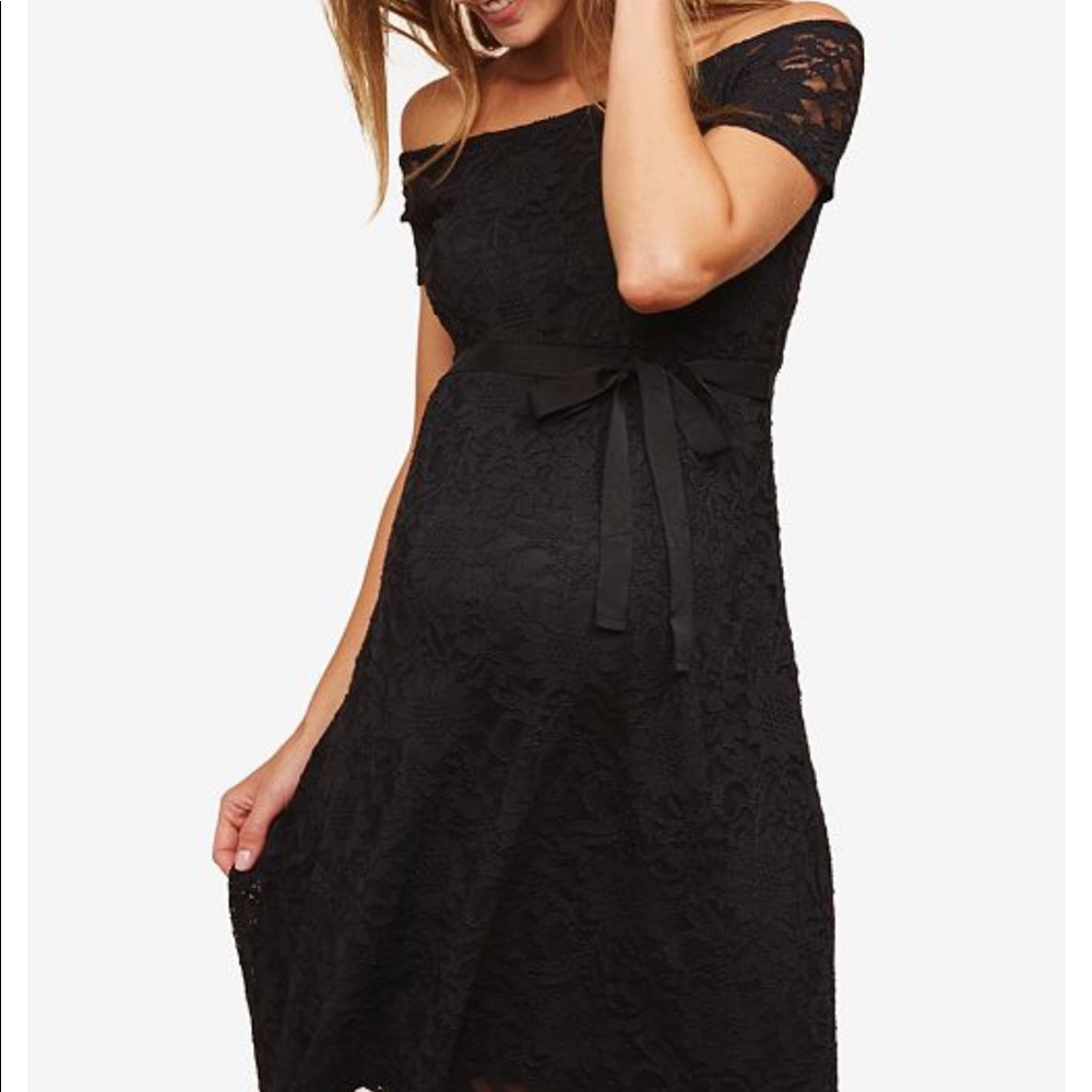 Motherhood Black Lace Dress